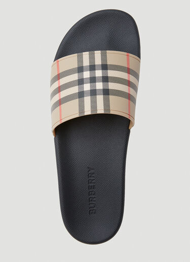 Burberry Furley Vintage Check Slides Beige bur0149078