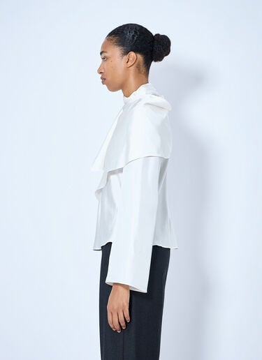LN-CC® - RÓHE: Silk Foulard Top - White RÓHE Silk Foulard Top White roe0265011