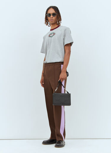 Gucci 垂顺粗斜纹布长裤  棕色 guc0157004