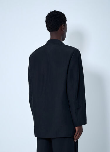 Lemaire Double-Breasted Tailored Blazer Black lem0164001
