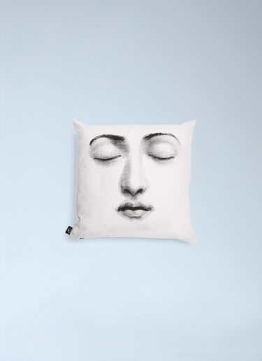 Fornasetti Silenzio Cushion White wps0691809
