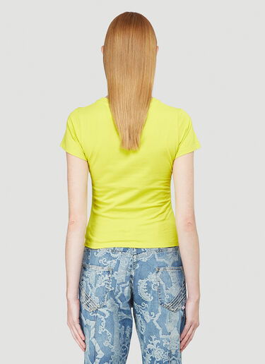 Mowalola Bloody Mouth Cropped T-Shirt Yellow mow0240004