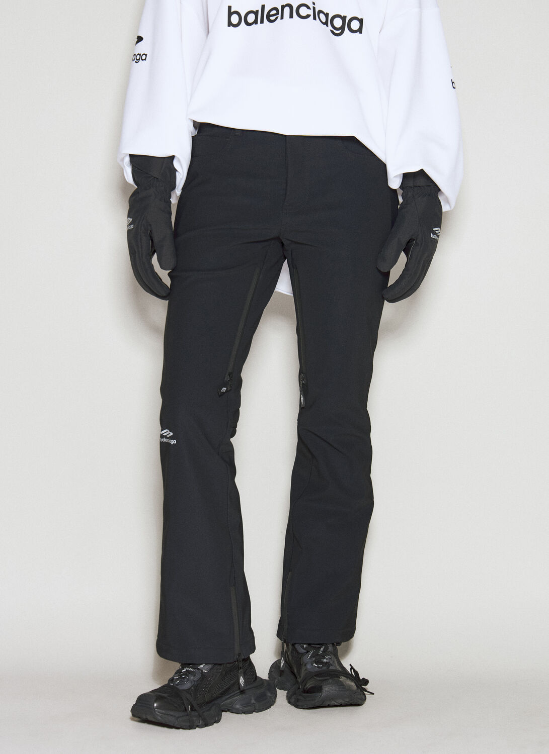 Shop Balenciaga 5-pocket Ski Pants In Black