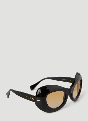 Gucci Curved Cat Eye Sunglasses Black guc0245246