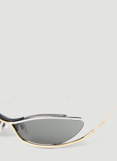 Gucci Oval Frame Sunglasses Gold guc0152333