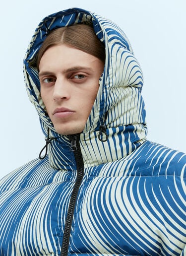 プリントパデッドジャケット Dries Van Noten プリントパデッドジャケット ブルー dvn0154003