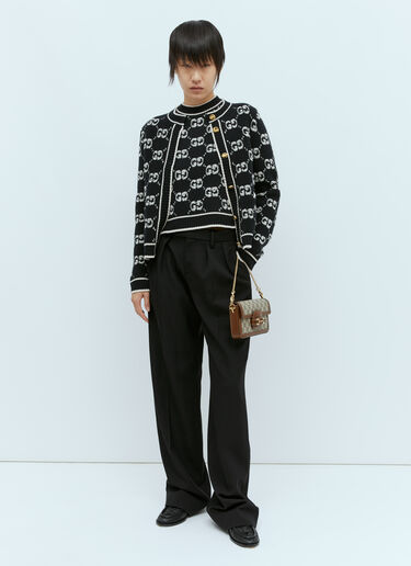 GG ウールブークレジャカード カーディガン Gucci GG ウールブークレジャカード カーディガン ブラック guc0255023