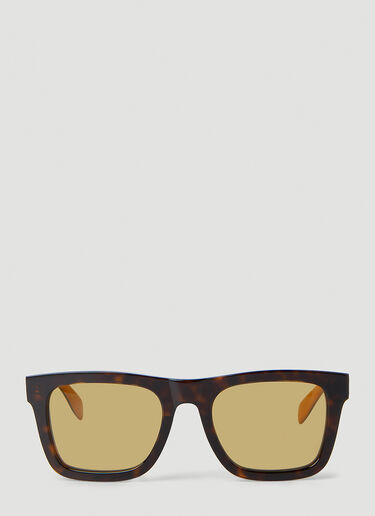 Alexander McQueen Square Lense Sunglasses Brown amq0146086