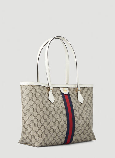 Gucci Ophidia GG Supreme Web Medium Tote Bag White guc0247233