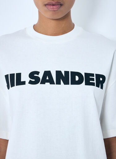 Jil Sander 徽标印花 T 恤  乳白色 jil0259012
