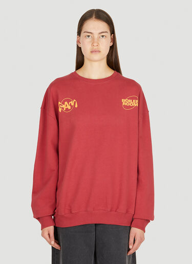 Boiler Room x P.A.M. Logo Print Sweatershirt Red bor0350005