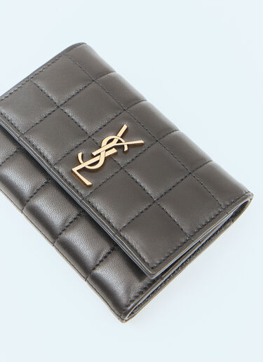 Saint Laurent Cassandre MatelassÃ© CarrÃ© 双折卡夹 黑色 sla0258035