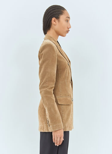 Sportmax Flocked Denim Blazer Brown spx0258003