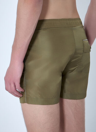 Elastic Waist Swim Shorts Moncler Elastic Waist Swim Shorts Khaki mon0164011