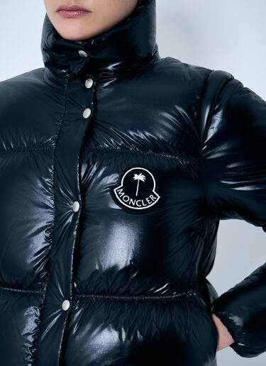 8 Moncler Palm Angels Noella Short Down Jacket Black mpa0259001