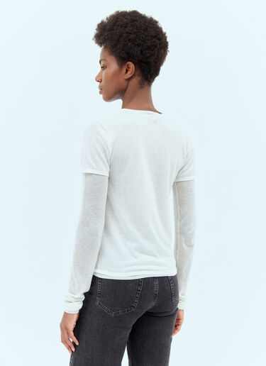 Layered Knit T-Shirt TOTEME Layered Knit T-Shirt White tot0257031