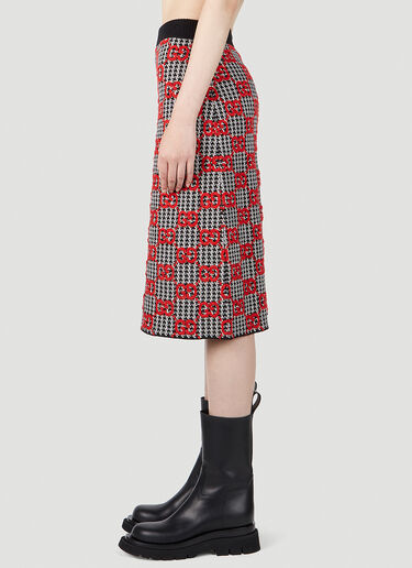 Gucci GG Houndstooth Skirt Red guc0251204