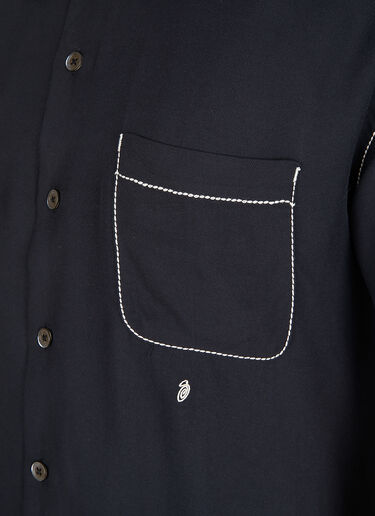 Contrast Pick Stitched Shirt Stüssy Contrast Pick Stitched Shirt Black sts0348005