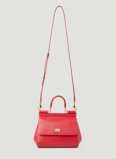 Dolce & Gabbana Sicily Medium Shoulder Bag Red dol0245042