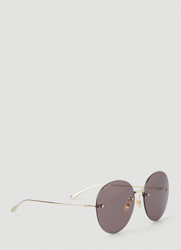 Gucci Tiger Round Frame Sunglasses Gold guc0247369