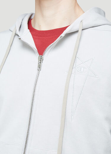 Rick Owens X Champion Jason's Hooded Sweatshirt Grey roc0144007