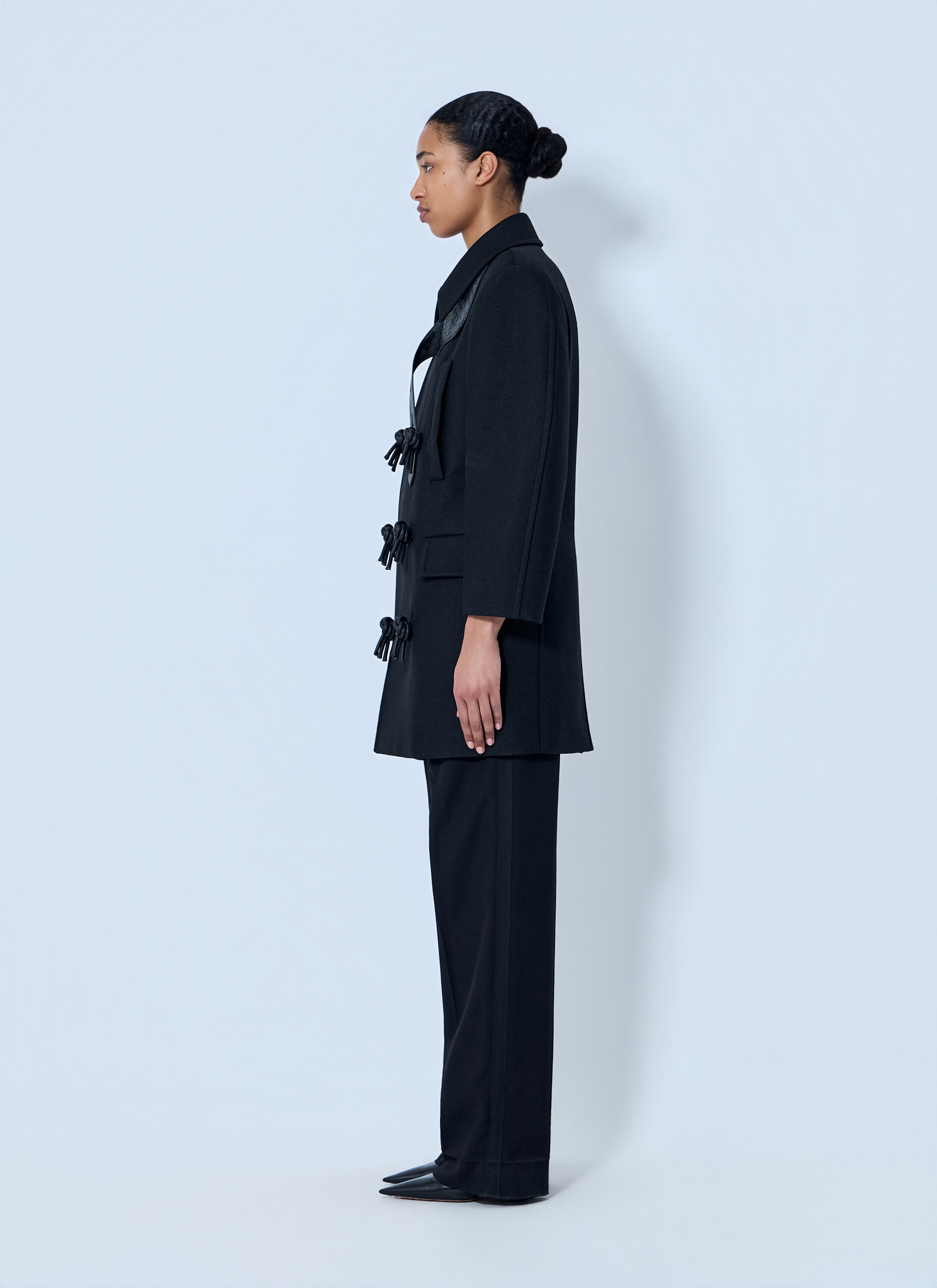 Bottega Veneta Women's' Double-Breasted Coat with Knot Details in