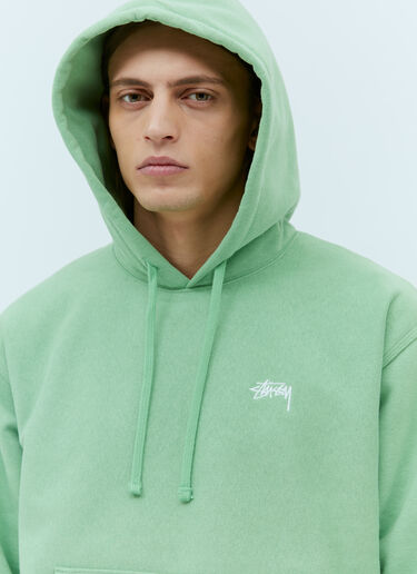 Stüssy 로고 자수 후드티셔츠  그린 sts0153015