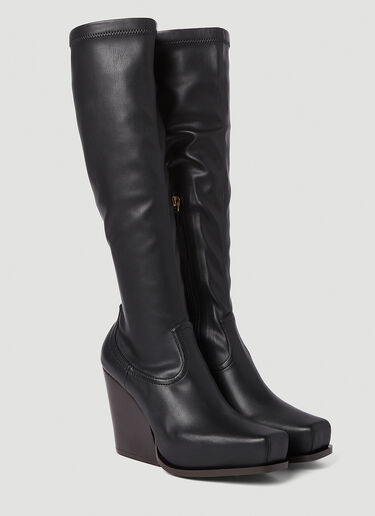 Stella McCartney Knee-High Cowboy Boots Black stm0250054