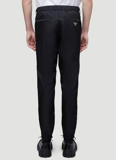 Prada Nylon Zipped Cuff Pants Black pra0144006