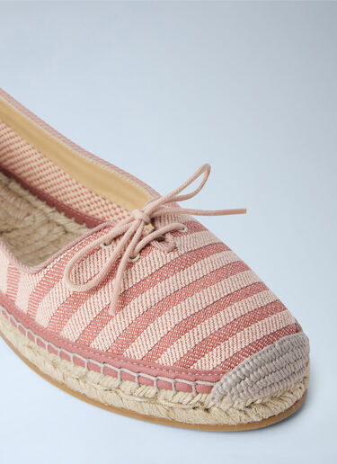 Chloé Isla Striped Canvas Espadrilles Pink chl0265043