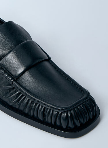 Jil Sander 주름진 가죽 로퍼 블랙 jil0161008