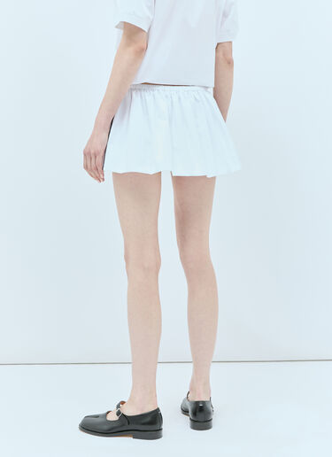 Miu Miu Poplin Mini Skirt White miu0257010