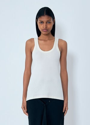 Lemaire Rib Tank Top Cream lem0264011