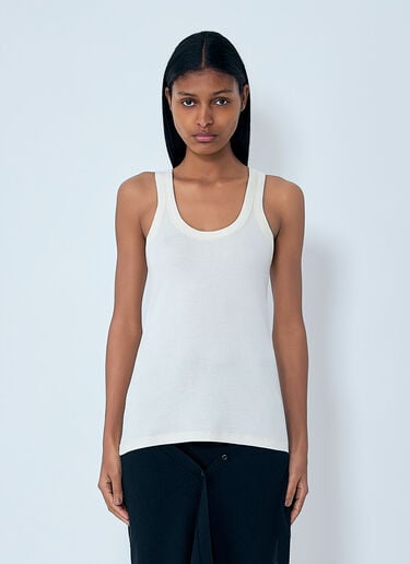 Lemaire Rib Tank Top Cream lem0264011