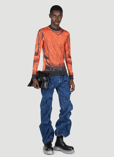 Y/Project x Jean Paul Gaultier Trompe L'Oeil Top Orange ypg0152003