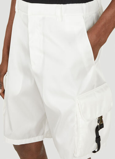 Prada Re-Nylon Bermuda Shorts White pra0147119