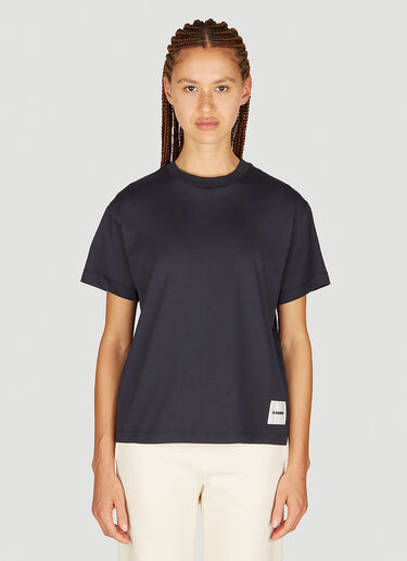 ロゴパッチTシャツ Jil Sander+ ロゴパッチTシャツ ブラック jsp0253001
