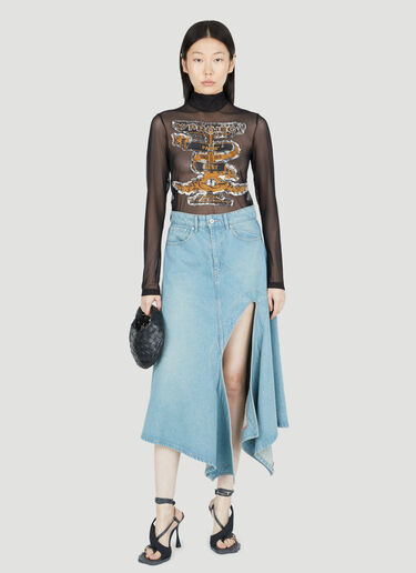 Y/Project Paris' Best Long-Sleeve Mesh Top Black ypr0254012