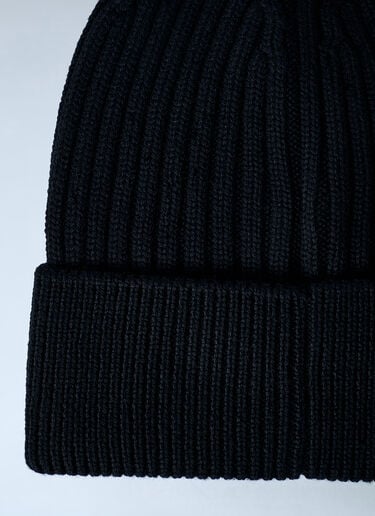 Logo Motif Beanie Hat Moncler Grenoble Logo Motif Beanie Hat Black mog0162016