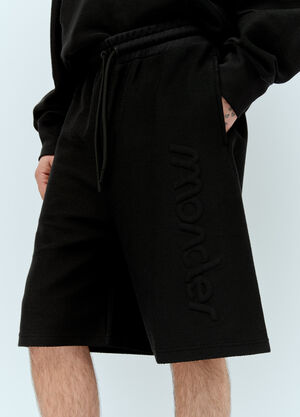 Moncler Raised Logo Drawstring Shorts Black mon0156012