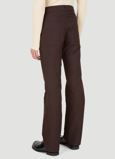 Courrèges Eco Twill Bootcut Pants Brown cou0148010