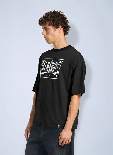 LN-CC® - Palm Angels: Vintage Box Logo Loose T-Shirt - Black Palm Angels Vintage Box Logo Loose T-Shirt Black pma0166270
