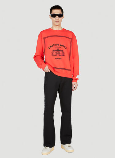 Gallery Dept. Musique Crew Neck Sweatshirt Red gdp0150038