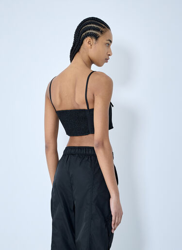 GANNI Duchesse Strap Top Black gan0259007