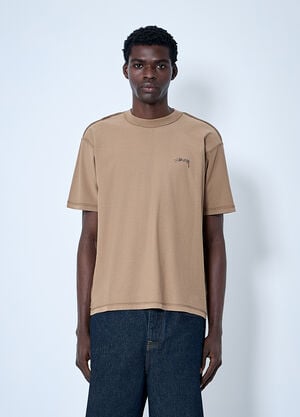 Stüssy Logo Motif T-Shirt Brown sts0160008