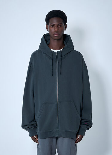 Maison Margiela ロゴモチーフ ジップアップスウェットシャツ ブラック mla0159004