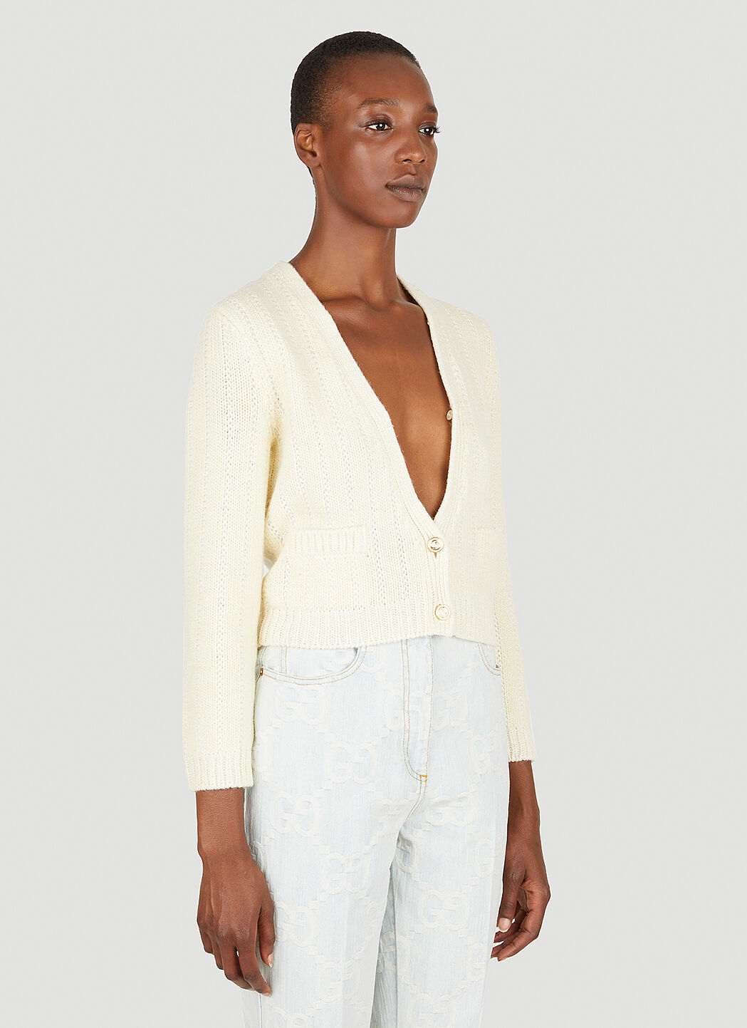 Faux cardigan top