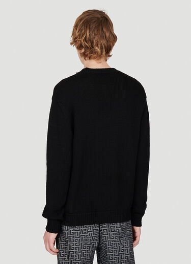 Balmain 로고 니트 스웨터 블랙 bln0153006