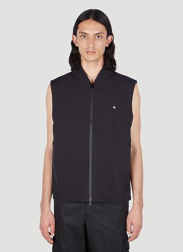 Stone Island Compass 刺绣无袖夹克 黑色 sto0152011