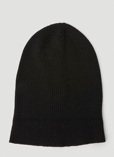 Rick Owens 罗纹针织无檐便帽 黑色 ric0151033